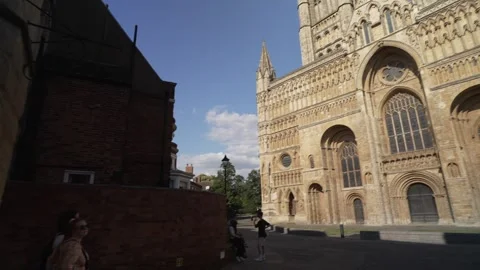 Exchequer Gate and Lincoln Cathedral, Lincoln, Lincolnshire, England Stock Footage 282914130