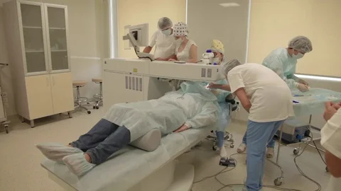 Excimer laser in operation Stock Footage 80142527