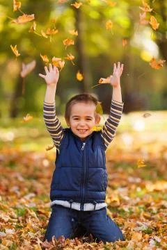 Excited boy playing Stock Photos