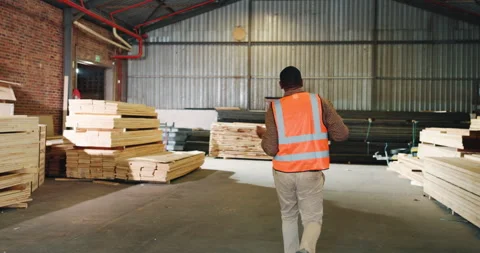 Excited, man or carpenter in workshop with dance, clipboard or success for Stock Footage 341408668