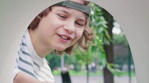 Excited Young Boy Retrieving Parcel from Outdoor Mailbox Video stock 316086299