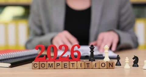Excitement builds for the 2026 chess competition with strategic planning and Video stock 320183819