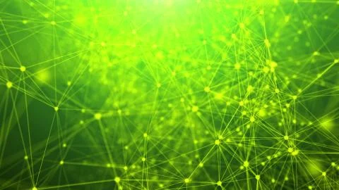 An exciting 3d rendering of a grid from abstract geometric triangles and node Stock Illustration