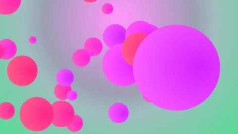 An exciting 3d rendering of spinning big and small squares of pink, violet, r Stock Illustration