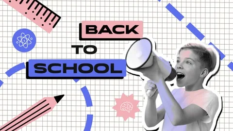 Exciting back to school preparations with students engaging and sharing their Stock Footage 322550553
