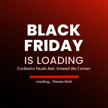 Exciting Black Friday Loading With Huge Deals 스톡 일러스트