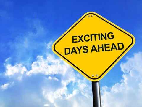 Exciting Days Ahead with Copyspace Stock Illustration