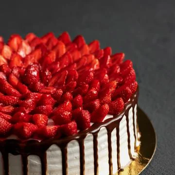Exciting dessert. Appetizing expression of love. expression of love. Piece of Stock Photos
