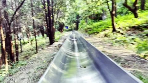 Exciting Downhill Slide Stock Footage 315936494