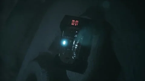 Exciting moments of the colony's sci-fi bombshell countdown timer 04 库存影片 249502020