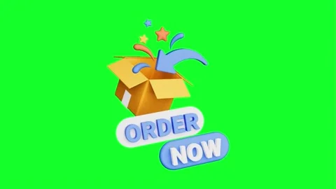 Exciting package delivery with a call to action to order now Stock Footage 332710624