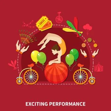 Exciting perfomance design vector illustration Stock Illustration
