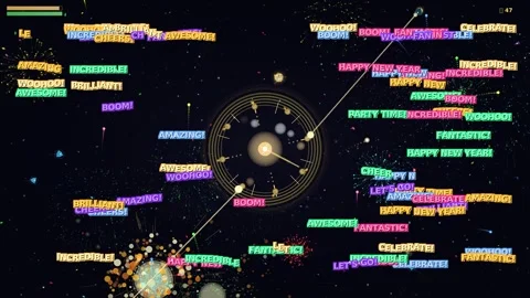 Exciting sci-fi celebration with colorful greetings for fans in a vibrant c.. Stock Footage 322184362