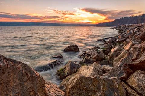 Exciting sunset. Stock Photos