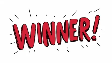 Exciting winner exclamation animation with dynamic text movement Stock Footage 319155257