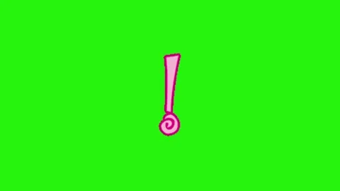 Exclaim animation on green screen Video stock 334771994