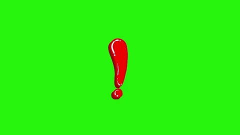 Exclaim animation on green screen Stock Footage 334772050