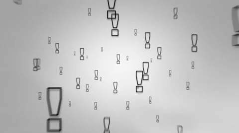Exclaimation Mark Zoom Out of Screen Stock Footage 47124925