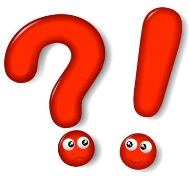 Exclamation and interrogation signs Stock Illustration