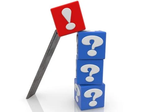 Exclamation and Question mark concept Stock Illustration