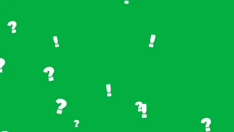 Exclamation And Question Marks On Green Screen Stock Footage 113005775