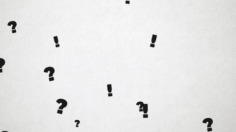 Exclamation And Question Marks On White Paper Texture Stock Footage 113005838