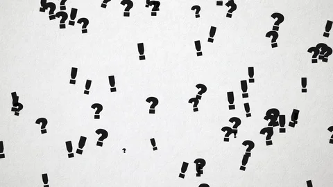 Exclamation And Question Marks On White Paper Texture Stock Footage 113005859