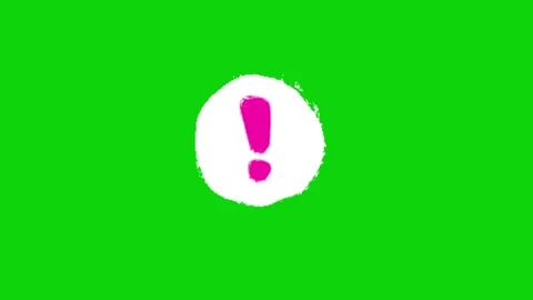 Exclamation animation on green screen background Vidéo 331750646