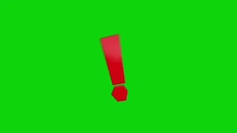 Exclamation animation on green screen background Vídeos de archivo 331750647