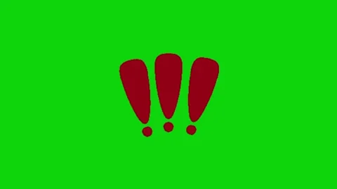 Exclamation animation on green screen background Vídeos de archivo 331750654
