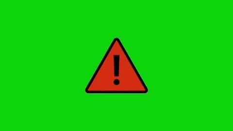 Exclamation animation on green screen background Video stock 331750708