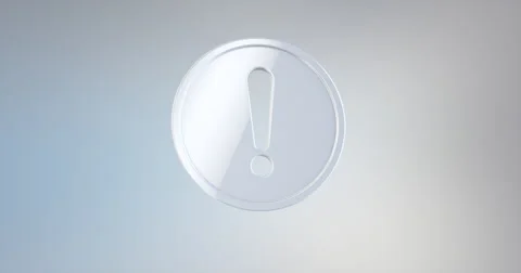 Exclamation Badge White 3d Icon Stock Footage 67729439