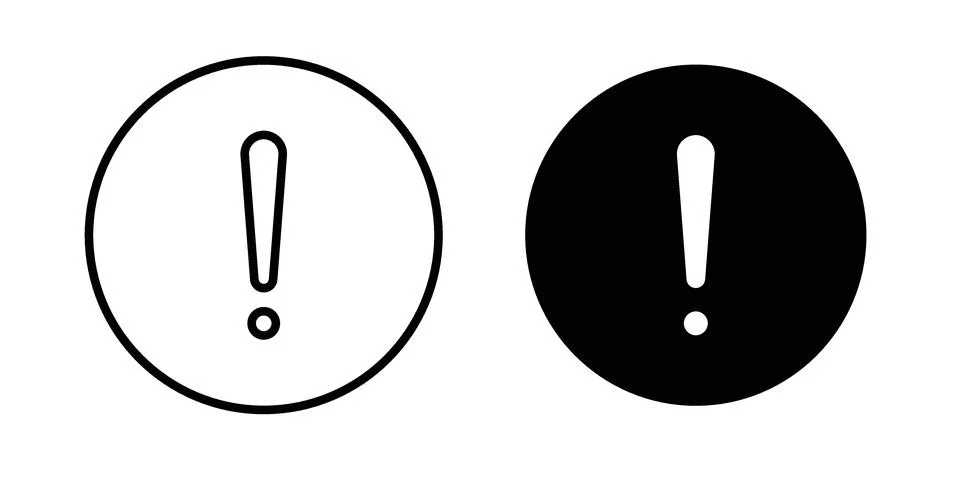 Exclamation button icon concept. best for web design 스톡 일러스트