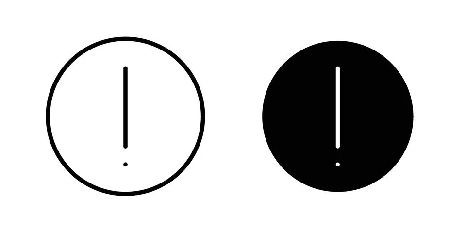 Exclamation button icon Illustration Eps10 for web or app Stock Illustration