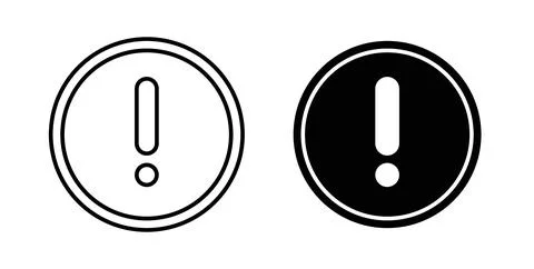 Exclamation button icon symbol. Flat Vector illustration Stock Illustration