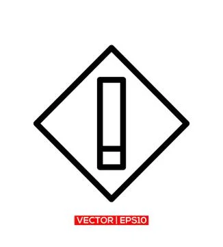 Exclamation Caution Mark Icon Vector Illustration Stock Illustration