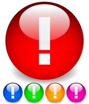 Exclamation circles. Stock Illustration