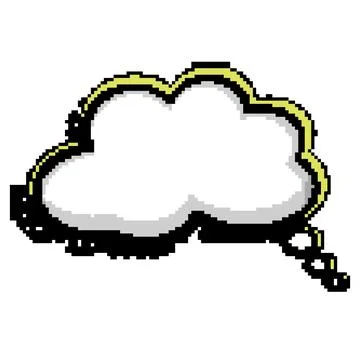 Exclamation comic speech bubble pixel art vector illustration Stock Illustration