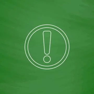 Exclamation computer symbol Stock Illustration