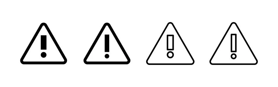 Exclamation danger icon vector. attention sign and symbol. Hazard warning a.. Stock Illustration