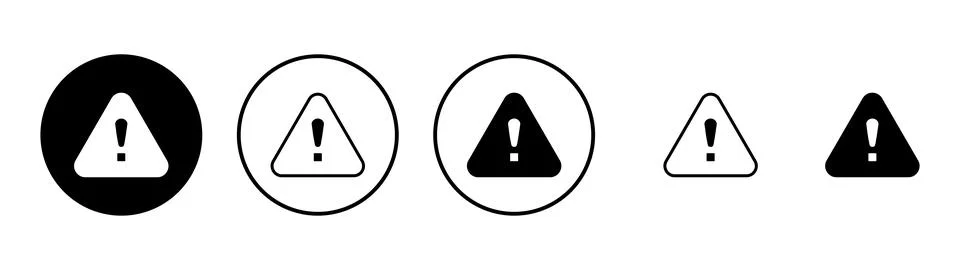 Exclamation danger icon vector. attention sign and symbol. attention sign Stock Illustration