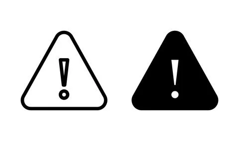 Exclamation danger icon vector. attention icon. Hazard warning sign Illustrazione stock