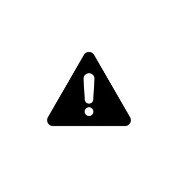 Exclamation Danger Point Flat Vector Icon Illustrazione stock