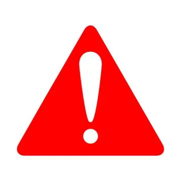 Exclamation Danger red sign 스톡 일러스트