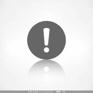 Exclamation danger web icon. Attention symbol. Stock Illustration