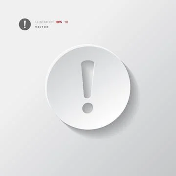 Exclamation danger web icon. Attention symbol. Illustrazione stock