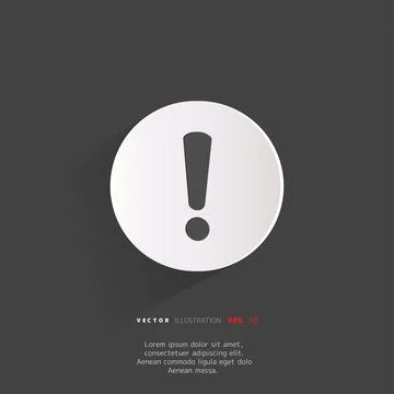 Exclamation danger web icon Stock Illustration