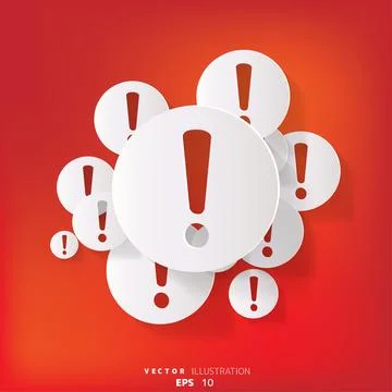 Exclamation danger web icon Stockillustratie