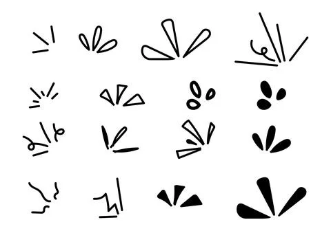 Exclamation, emphasis message icon, emphasis sign hand drawn Illustrazione stock