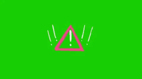 Exclamation icon animation on green background Vídeo Stock 330216680
